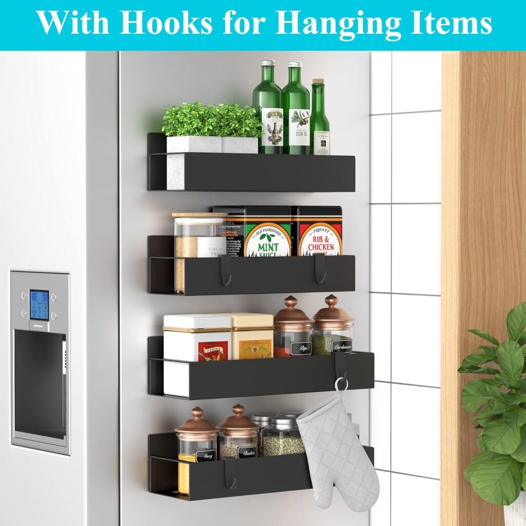 Organize your kitchen with ease: Discover the best magnetic spice storage solution for your refrigerator and oven now!